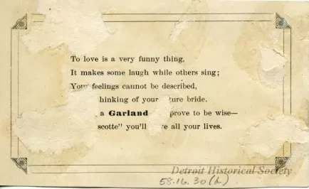 Card, Trade - Before & After Marriage: "I'm in Love"