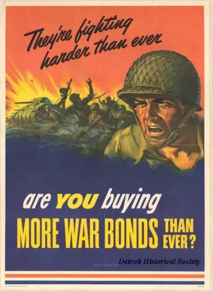 Poster - They're fighting harder than ever -
Are you buying More War Bonds than ever?
