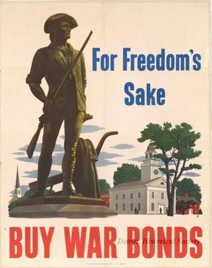 Poster - For Freedom's Sake - Buy War Bonds