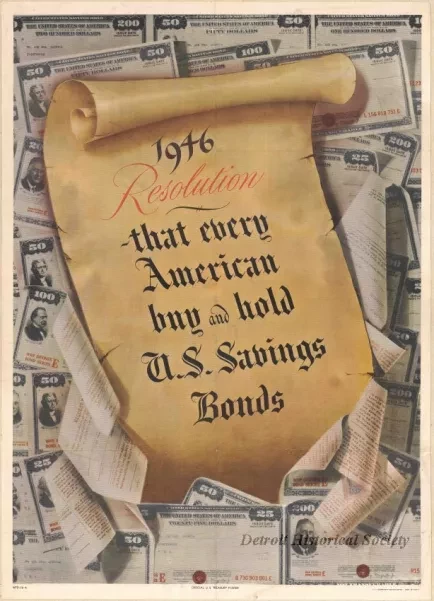 Poster - 1946 Resolution - That every American buy and hold U. S. Savings bonds