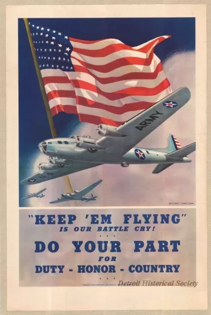 Poster - "Keep 'Em Flying" Is our Battle Cry!