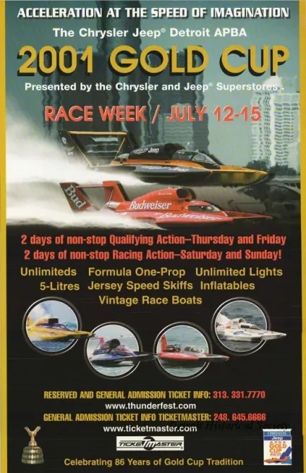 Poster - The Chrysler Jeep Detroit APBA 2001 Gold Cup