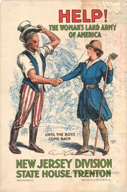 Poster - Help! 
The Woman's Land Army of America 
Until the Boys Come Back