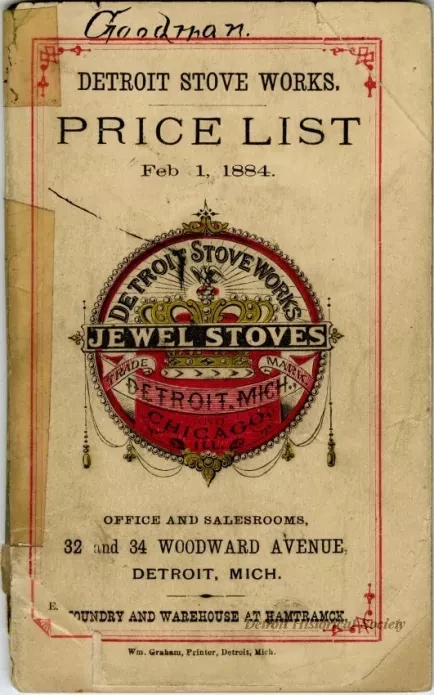Catalog - Detroit Jewel Stoves Price List 1884