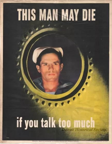 Poster - This Man May Die if you talk too much.