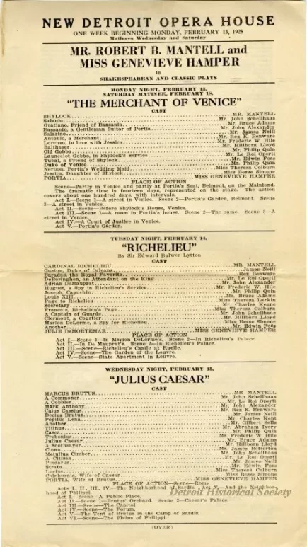 Program, Theater
