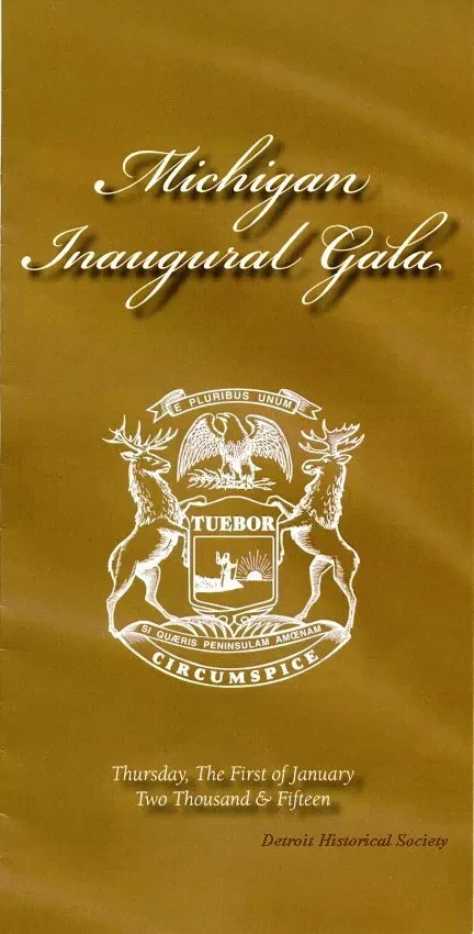 Menu - Michigan Inaugural Gala