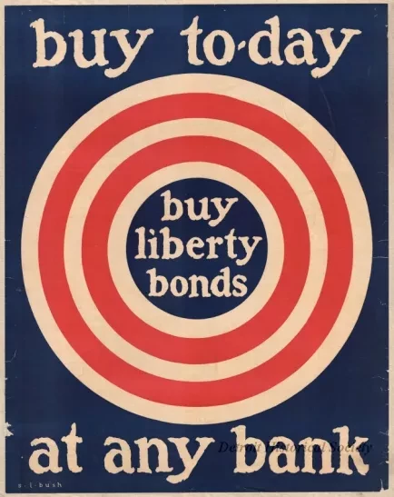 Poster - buy to-day liberty bonds at any bank