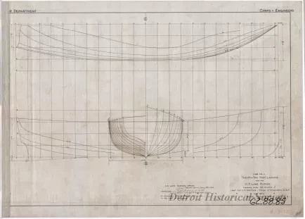 Drawing, Technical - Lines for a Twenty-Two Foot Motor Launch for the U. S. Lake Survey
