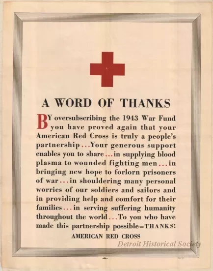 Poster - A Word of Thanks