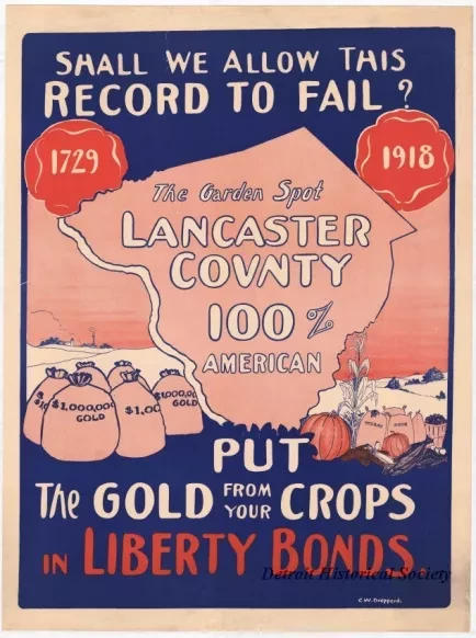 Poster - Shall We Allow This Record to Fail? 1729-1918
Put the Gold from Your Crops in Liberty.
