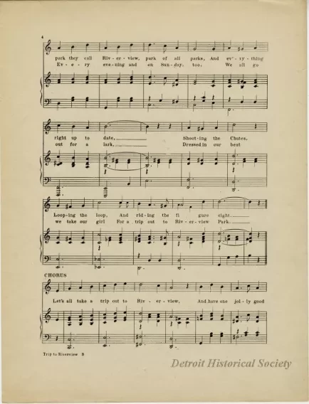 Music, Sheet - Let's All Take A Trip Out To Riverview