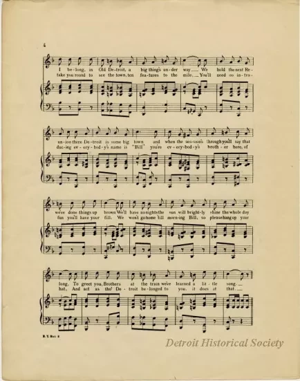 Music, Sheet - Hang Your Hat in Detroit