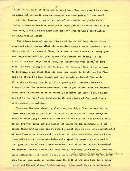 Report - My Boyhood School Days