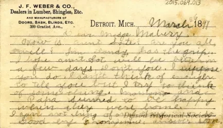 Postcard - J. F. Weber & Co.