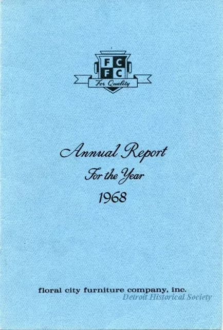Report, Annual - Annual Report for the Year 1968
Floral City Furniture Company, Inc.