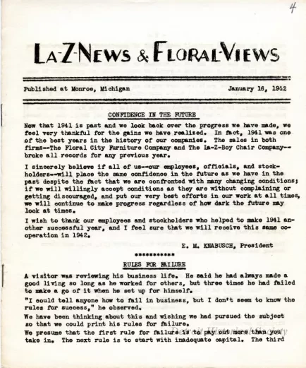 Newsletter - La-Z-News & Floral Views