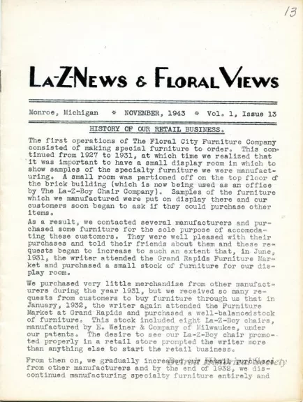Newsletter - La-Z-News & Floral Views