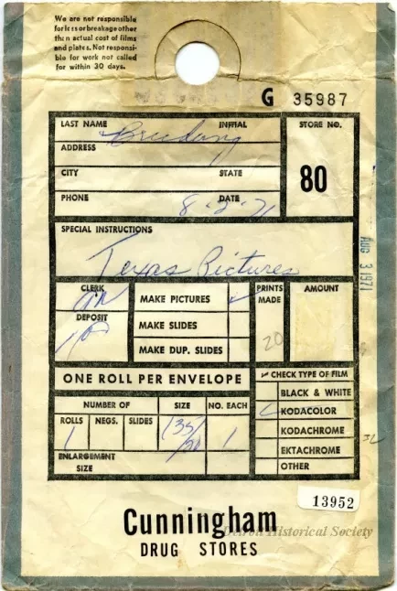 Envelope, Shipping - Cunningham Drug Stores