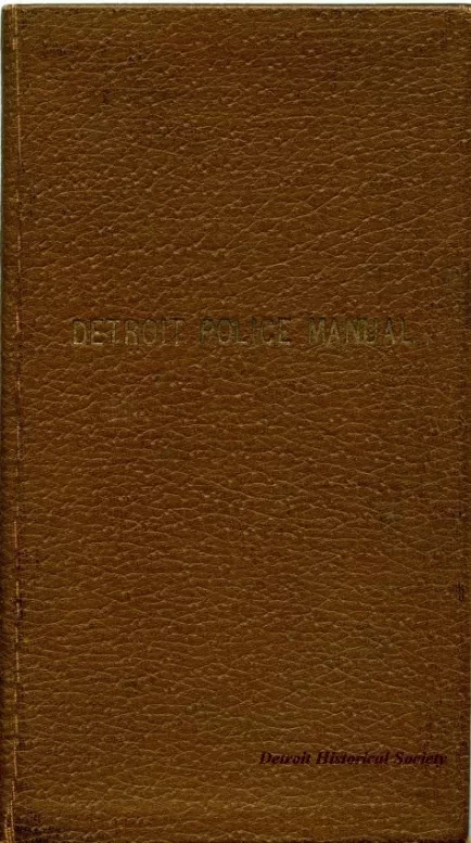 Manual - Detroit Police Manual
