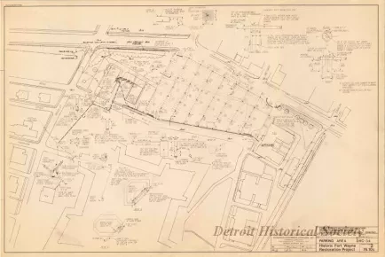 Blueprint - Parking Area DHS-34,
Historic Fort Wayne Restoration Project, Detroit, Michigan