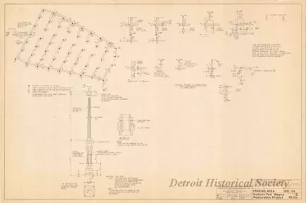 Blueprint - Parking Area DHS-34,
Historic Fort Wayne Restoration Project, Detroit, Michigan