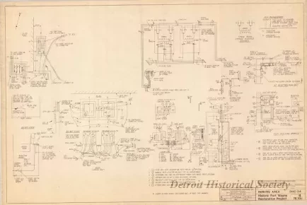 Blueprint - Parking Area DHS-34,
Historic Fort Wayne Restoration Project, Detroit, Michigan