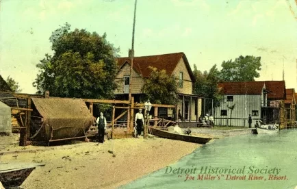 Postcard - Joe Miller's Detroit River, Resort