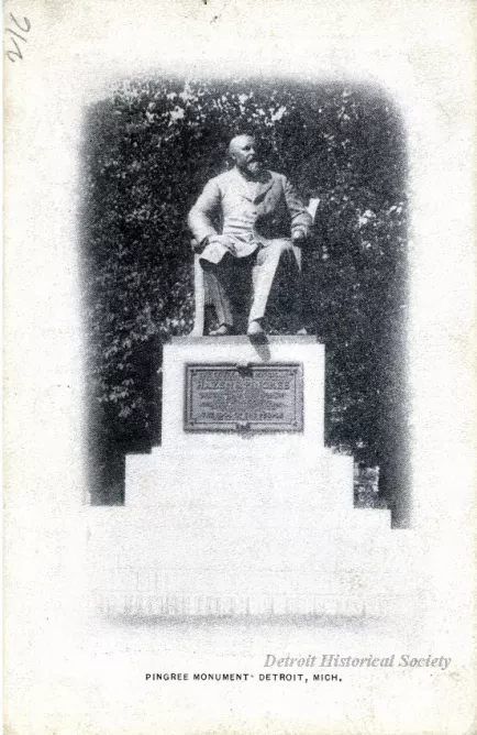 Postcard - Pingree Monument, Detroit, Mich.