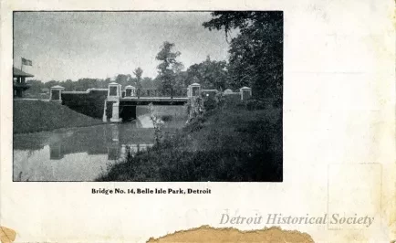 Postcard - Bridge No. 14, Belle Isle Park, Detroit