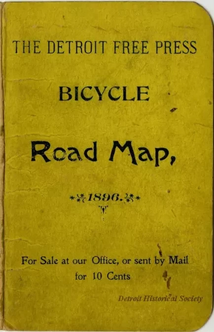 Cover, Map - The Detroit Free Press Bicycle Road Map, 1896
