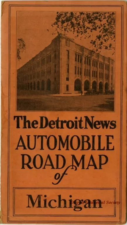 Map - Mileage Map of the Best Roads of Michigan,
Showing State Highways, Road Distances.