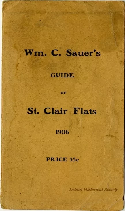 Cover, Map - Wm. C. Sauer's Guide of St. Clair Flats