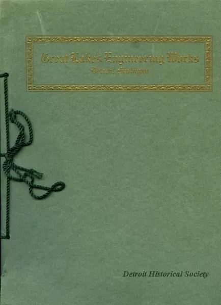 Booklet - Great Lakes Engineering Works, Detroit, Michigan