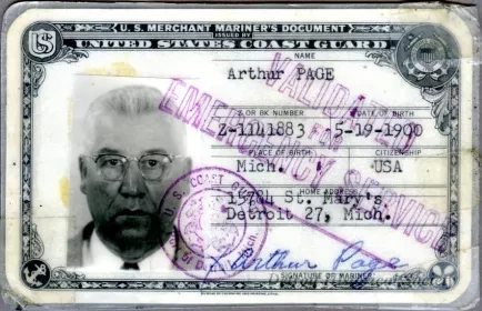 Card, Identification - U.S. Merchant Mariner's Document