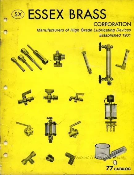 Catalog, Sales - Essex Brass Corporation,
Manufacturers of High Grade Lubricating Devices