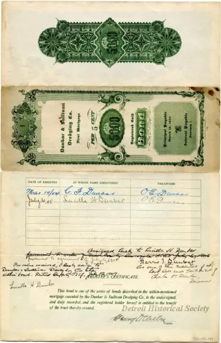 Bond - Dunbar & Sullivan Dredging Co. 
First Mortgage Registered Gold Bond