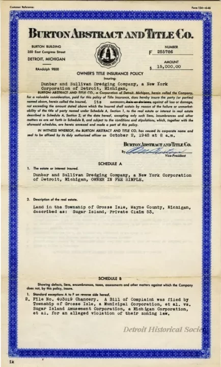 Policy, Insurance - Burton Abstract and Title Co.