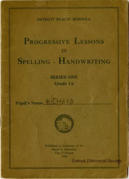 Book, Instruction - Progressive Lessons in Spelling-Handwriting