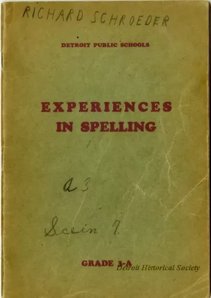 Book, Instruction - Experiences In Spelling