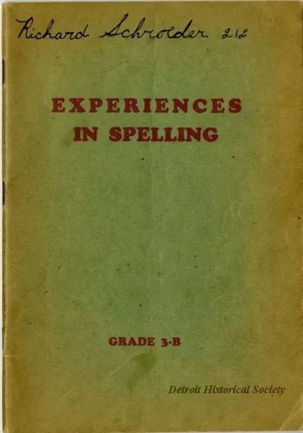 Book, Instruction - Experiences In Spelling