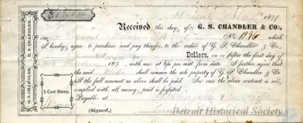 Receipt - G. S. Chandler
E. S. Chandler