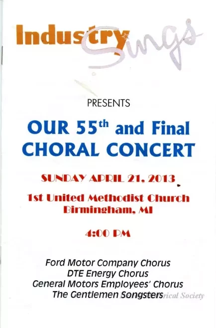 Program - Industry Sings