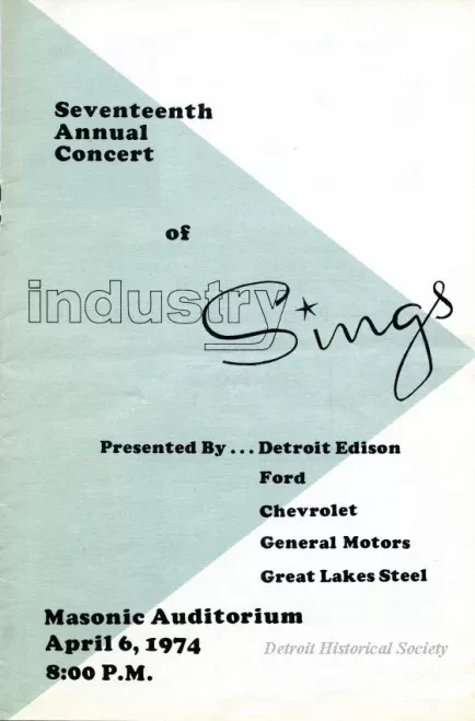 Program - Seventeenth Annual Concert of Industry Sings