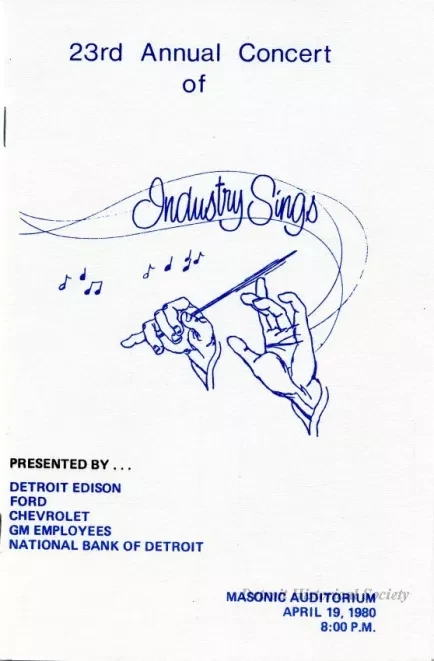 Program - 23rd Annual Concert of Industry Sings