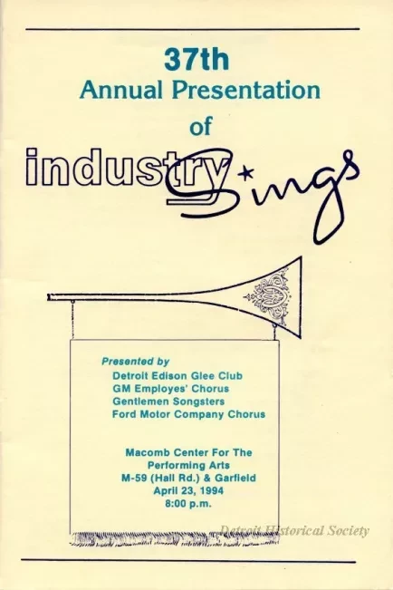 Program - 37th Annual Presentation of Industry Sings