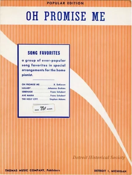 Music, Sheet - Oh Promise Me