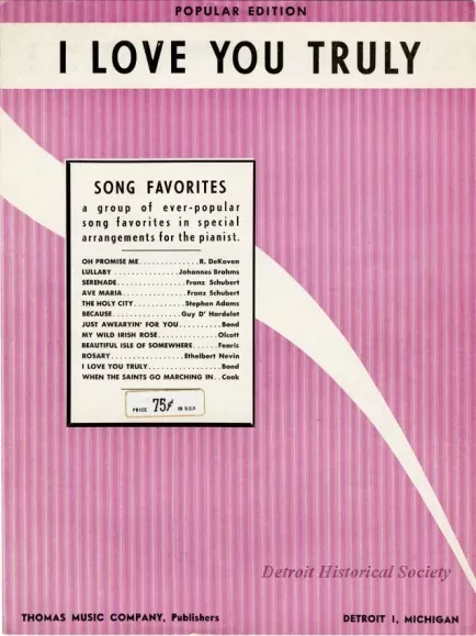 Music, Sheet - I Love You Truly