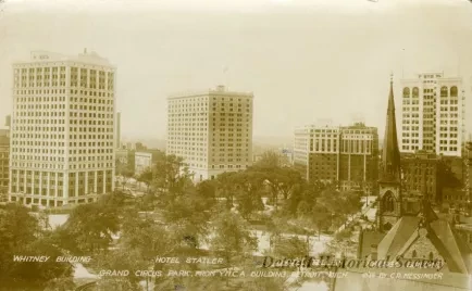 Postcard - Grand Circus Park from Y.M.C.A. Building, Detroit, Mich.