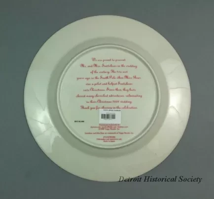 Plate, Commemorative